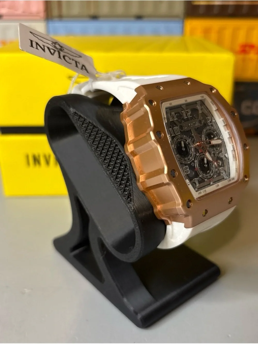 Invicta Racing Nitro Rose Gold and White Chronograph Sport Watch